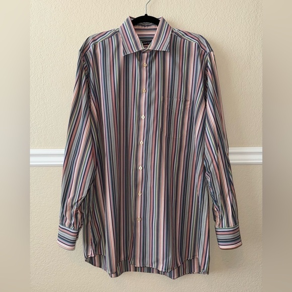 Vintage Gitman Bros USA Made Collared Button Down Shirt 100% Cotton Sz Large - Picture 10 of 13